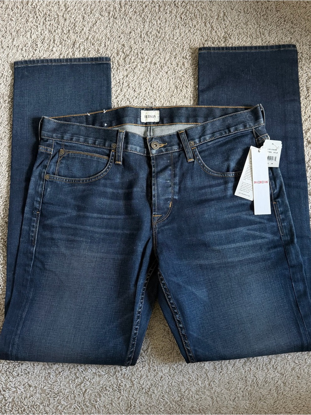 Hudson Byron Straight Five Pocket Denim Jeans